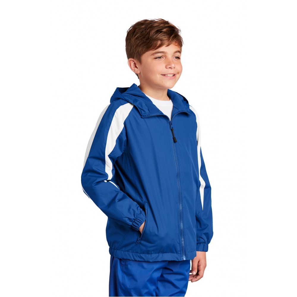 Sport tek fleece best sale lined colorblock jacket